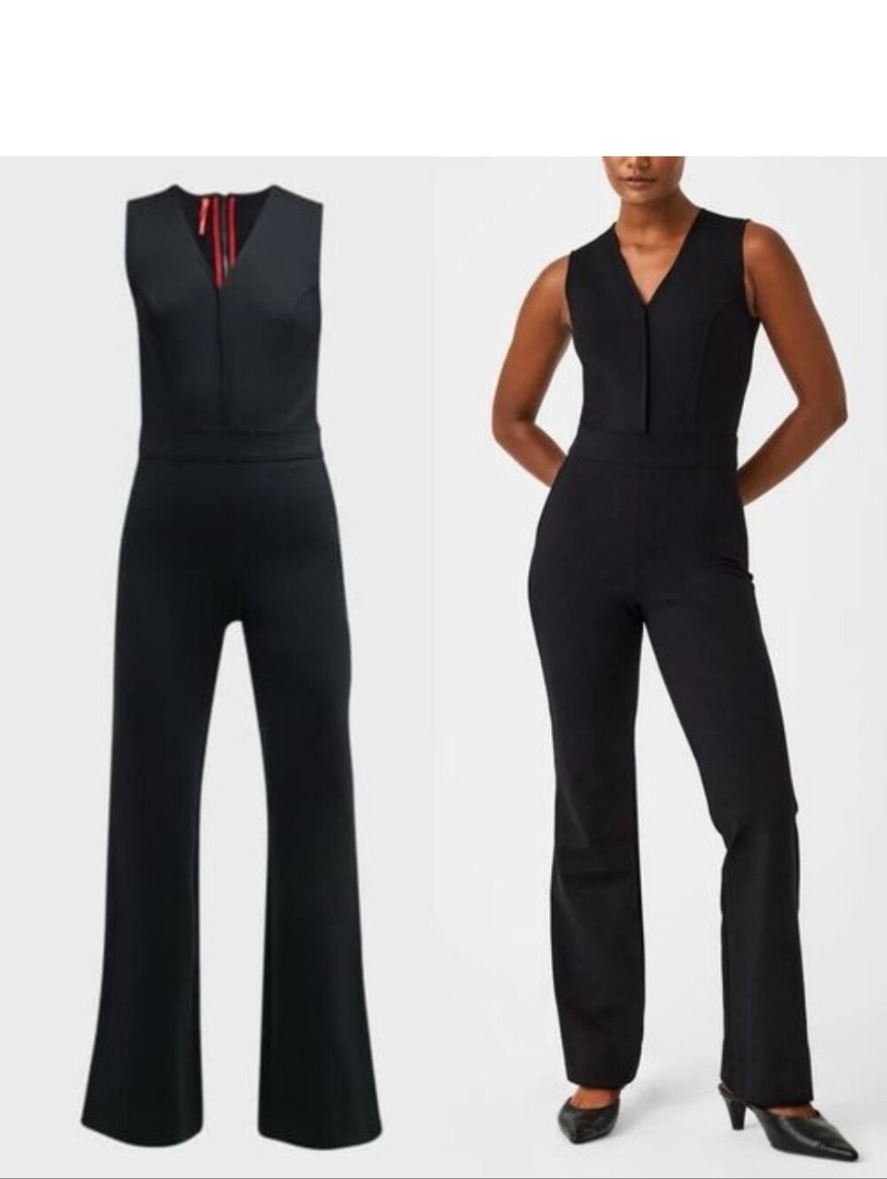 Spanx Womens The Perfect Jumpsuit Ponte Knit Sleeveless L Nwot